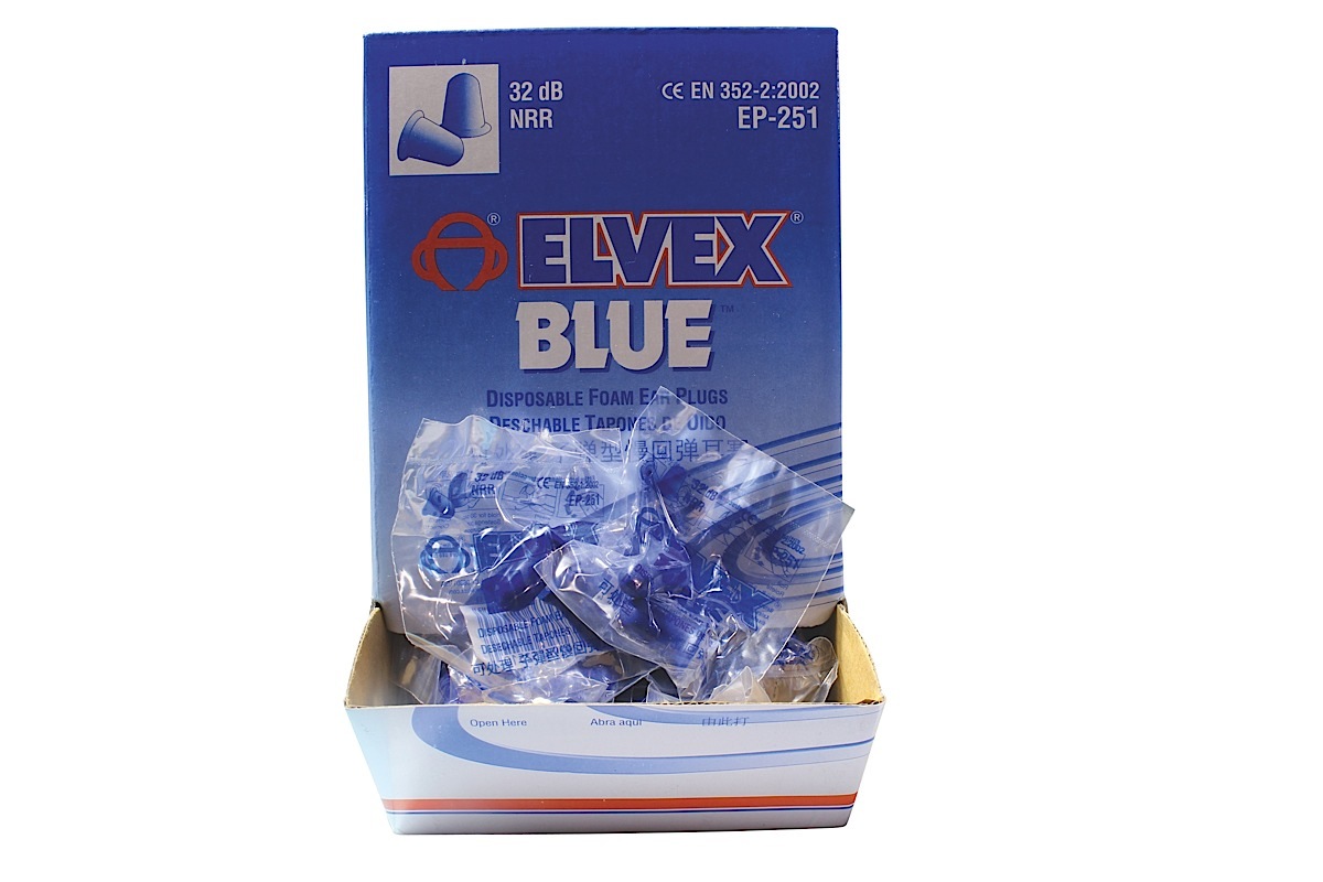 Elvex Corp Foam Plug Earplugs Blue