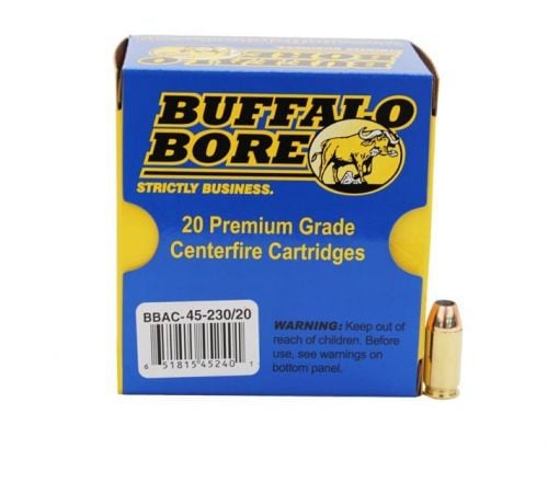 Buffalo Bore Ammunition Handgun .45 ACP JHP 230 GR 20