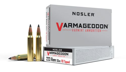 Nosler Varmageddon Flat Base Tipped 223 Remington Ammo 55 gr 20 Round Box