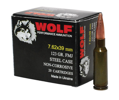 Wolf Polyformance 7.62mmX39mm Bimetal Jacket 123 GR - 1000 Rnds.
