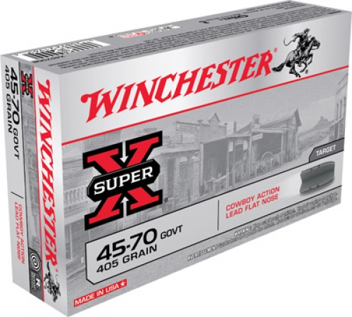 Winchester Ammo Super X 45-70 Gov Lead Flat Nose 405gr 20rd box