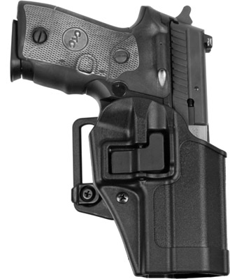 Blackhawk 410000BKR Serpa CQC Concealment Black Carbon Fiber Polymer OWB Fits Glock 17,22,31 Right Hand