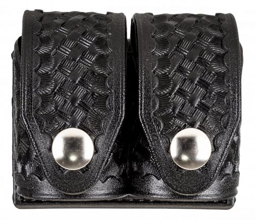 HKS Medium Black Basket Weave Speedloader Pouch