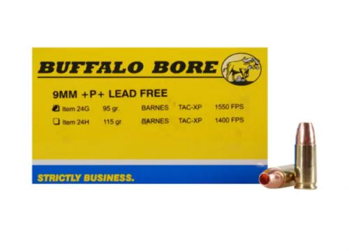 Buffalo Bore Ammunition Handgun 9mm Barnes TAC-XP 95