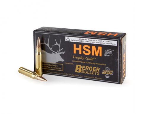 HSM 308185VLD Trophy Gold 308 Win 185 gr Match Hunting Very Low Drag 20 Bx/ 25 Cs