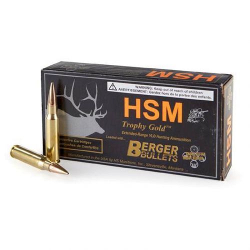 Main product image for HSM 308210VLD Trophy Gold 308 Win 210 gr Match Hunting Very Low Drag 20 Bx/ 25 Cs