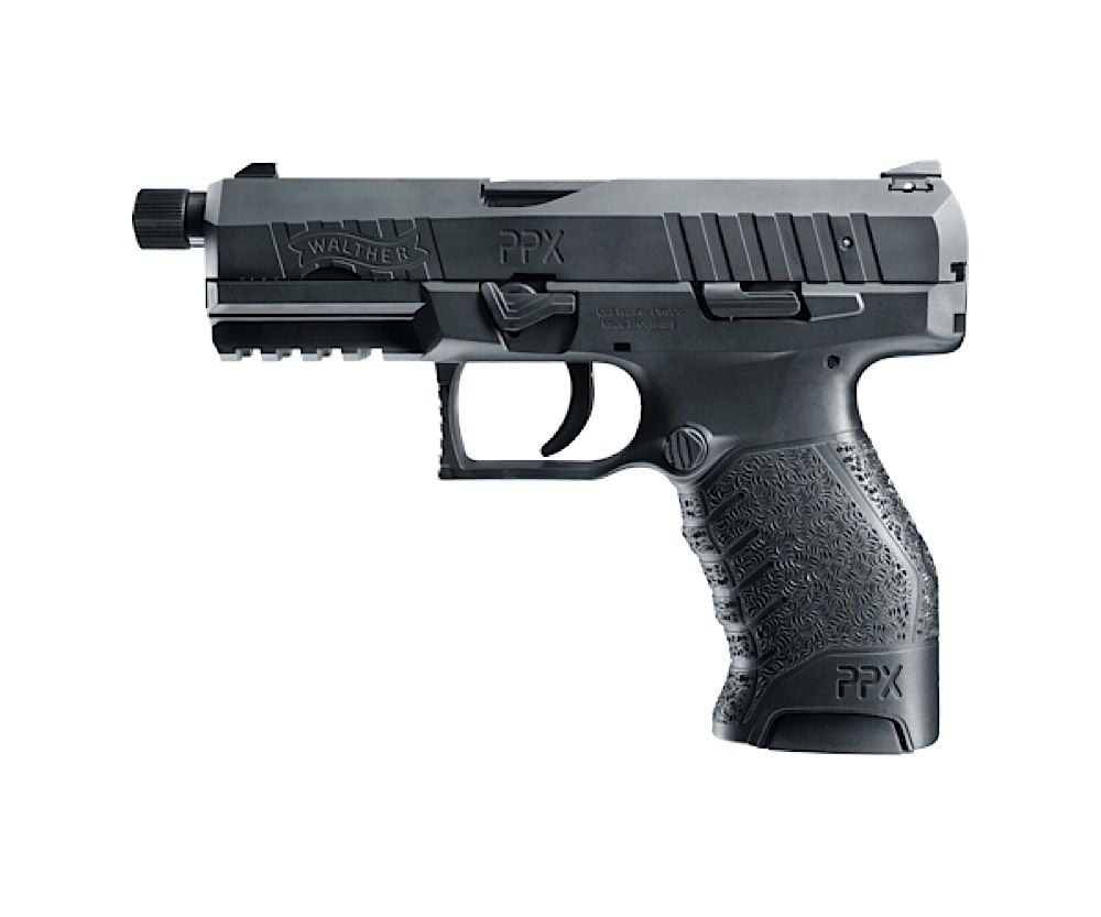Walther Arms PPX M1 9mm SD 4.6" Threaded 16+1 Blk Poly | 2790149 | 16+1 Rounds, 4.60" Barrel, Polymer Grips, Blue/Black, 3-Dot Sights