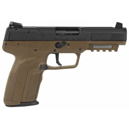 FN Five-seveN 5.7x28mm 4.80 20+1 Flat Dark Earth Black Steel Slide Flat Dark Earth Polymer Grip Adjustable S