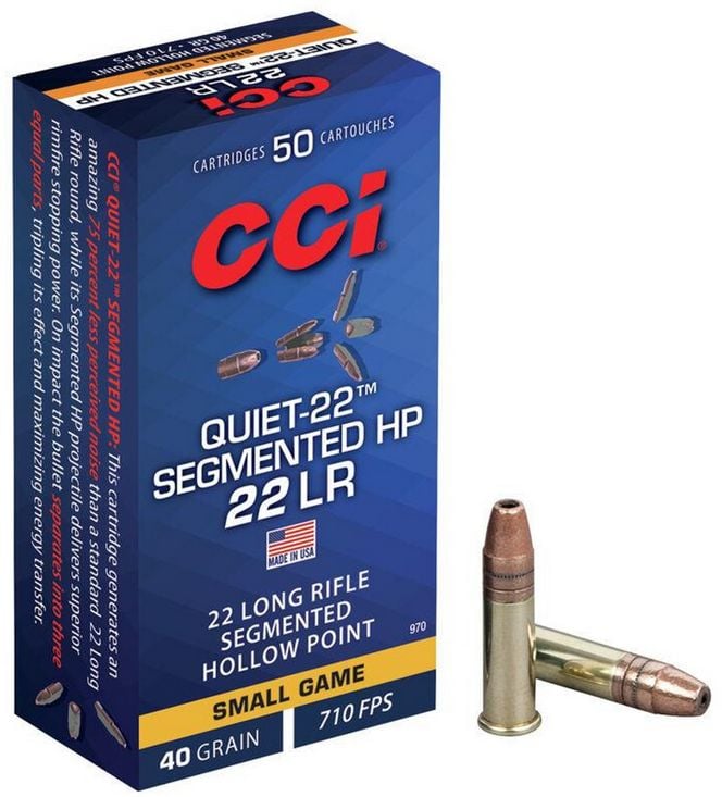 CCI Quiet .22 LR Segmented Hollow Point 40 GR 50rd box