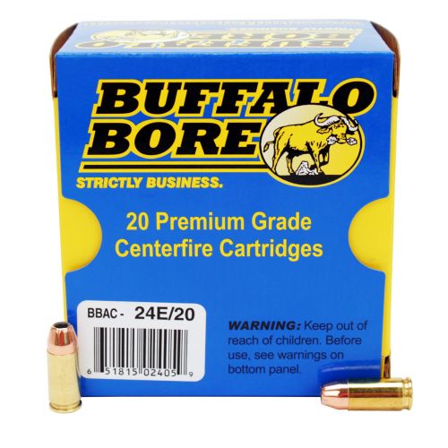 Buffalo Bore Personal Defense Jacketed Hollow Point 9mm+P Ammo 124 gr 20 Round Box