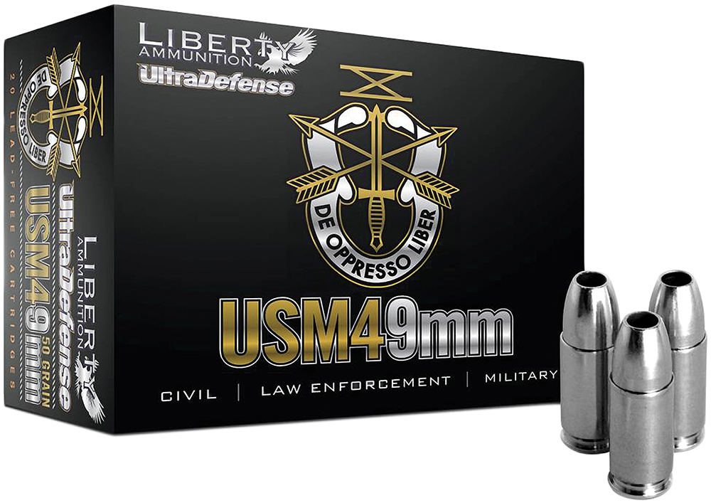 Liberty Ammunition 9MM +P Civil Defense 9mm 50 GR Lead-Free 20rd box