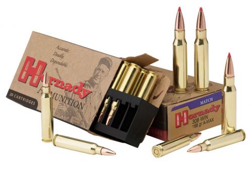 Hornady Custom Boat Tail Hollow Point 308 Winchester Ammo 20 Round Box