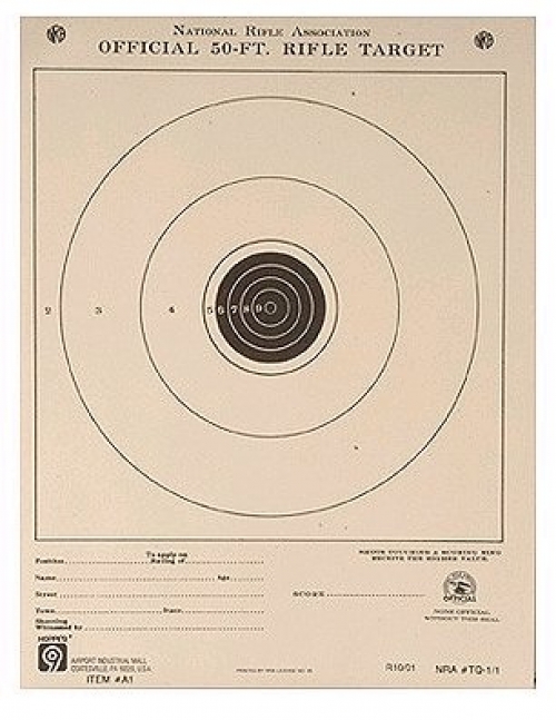 Hoppes Single Bull Rifle Paper Targets 20 Pack