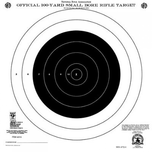 Hoppes 100 Yard Small Bore Single Bull Targets 20 Pack