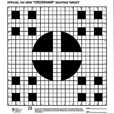 Hoppes 100 Yard Crosshair Targets 100 Pack