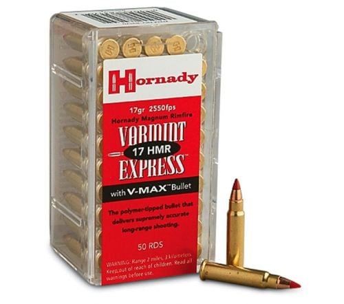 Hornady Varmint Express 17 HMR Ammo 17gr V-Max 50 Round Box
