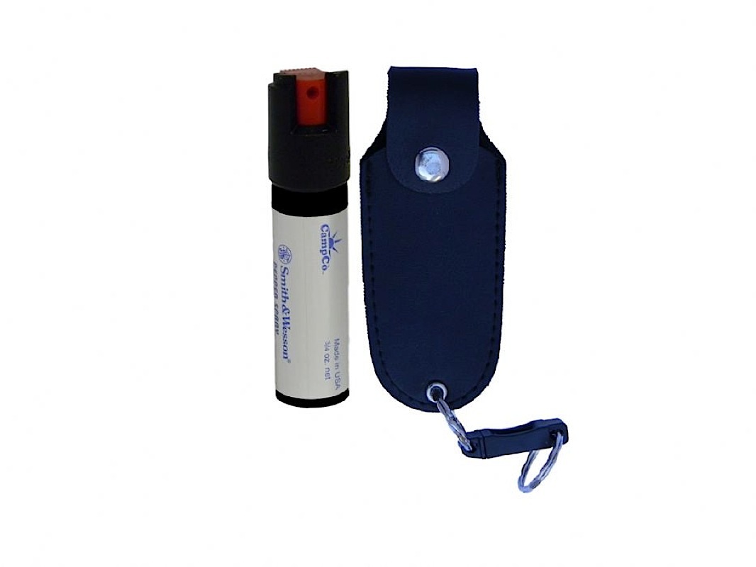 3/4oz Pepper Spray w/ Leather Holster & Quick Release Clip