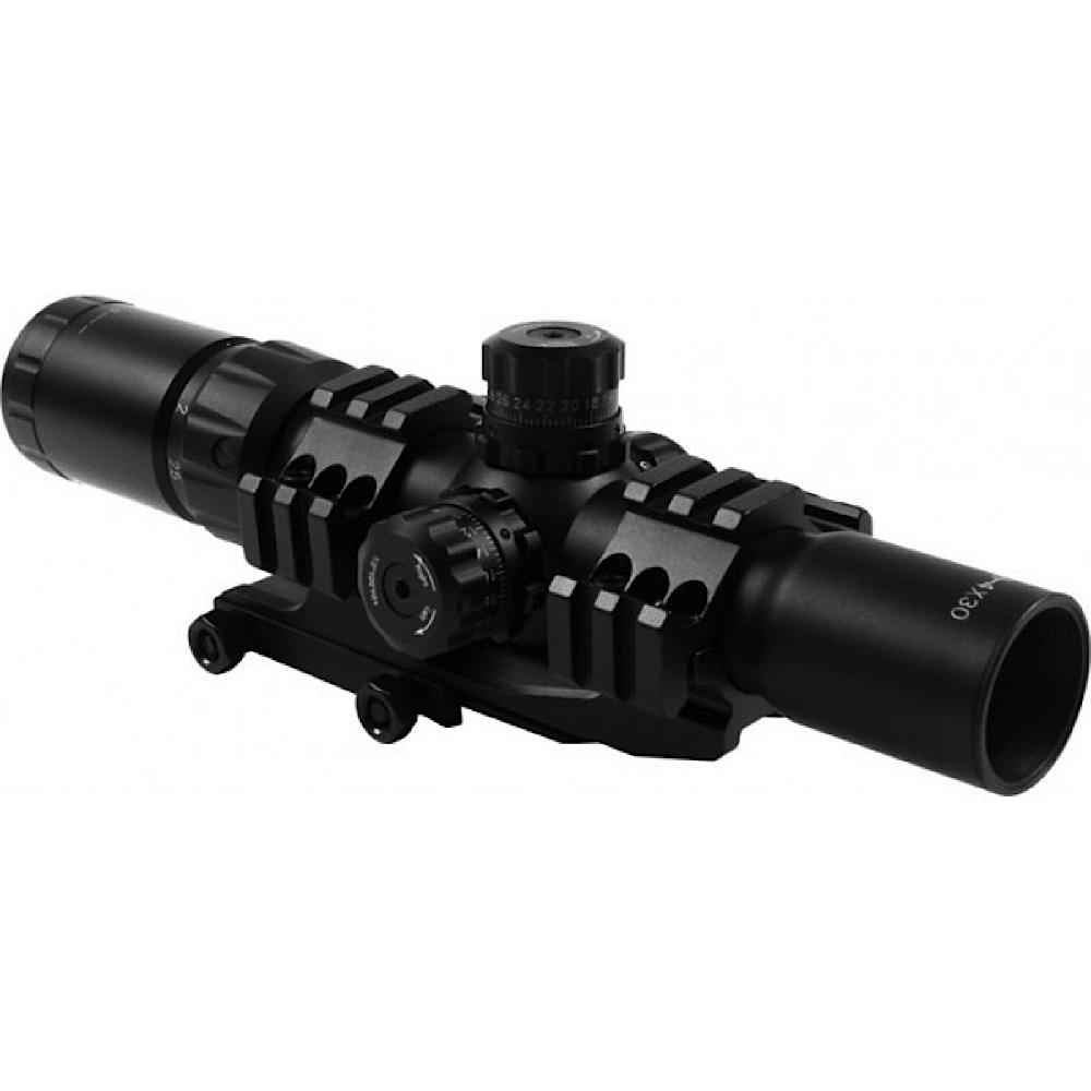 Aim Sports CQB 1.5-4x 30mm Illuminated 3/4 Circle Lock