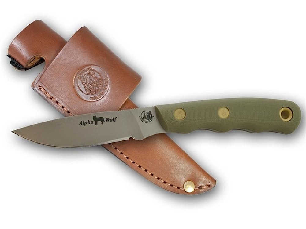 Knives of Alaska Alpha Wolf Knife D2 Steel Drop Poin