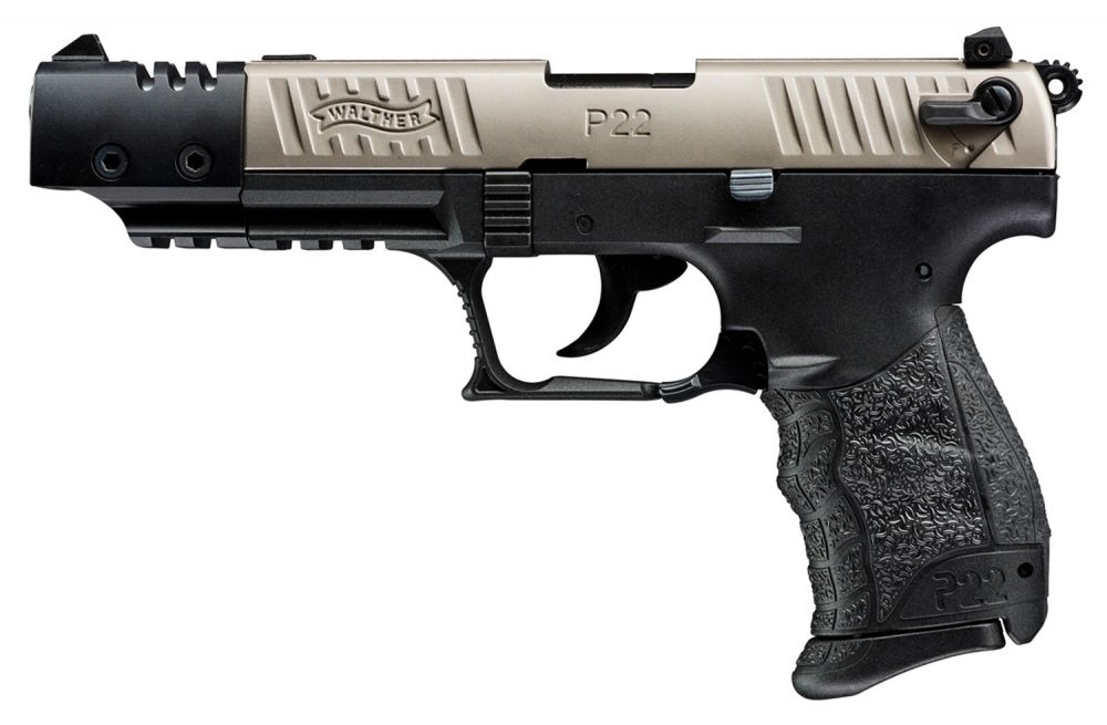 Walther Arms P22 Target BlackNickel 22 Long Rifle Pistol 5120337