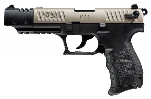 Walther Arms P22 Target Black/Nickel 22 Long Rifle Pistol