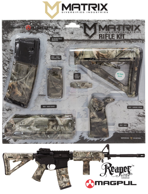 Matrix Diversified Ind MAGMIL06RB Magpul Carbine Accessory Kit AR-15 Proveil Reaper Buck Ambidextrous