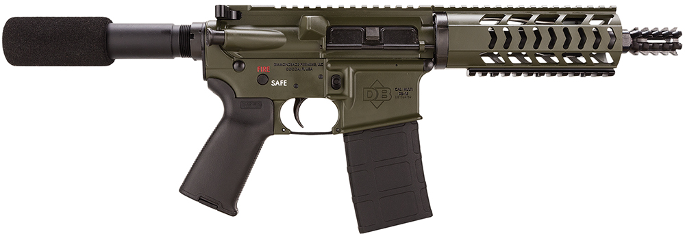 Diamondback Firearms DB15P 7 Pistol 223 Rem/5.56 NATO 7.5 Olive Drab Green Cera