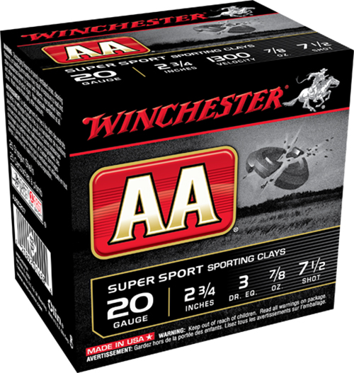 Win Ammo AA TrAAcker Orange 20ga 2.75 7.5 shot 7/