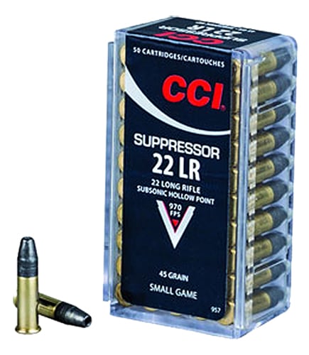 CCI Suppressor .22 LR  SubSonic Hollow Point 45 GR 50rd box