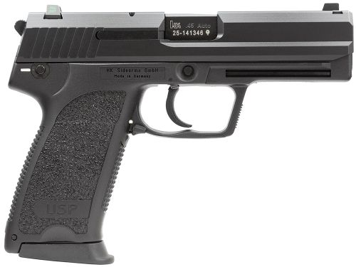 Heckler & Koch H&K USP V1 45 ACP 4.41 12+1 (3) Black Blued Steel Slide Black Polymer Grip Night Sights