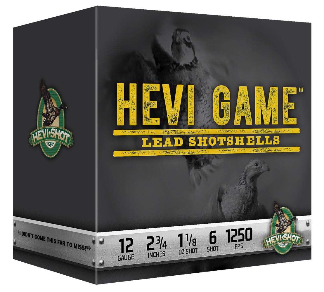 Hevishot Hevi Game Lead Roundshell 12 Gauge 2.75 1-1/8 oz 6 Round 25 Bx/ 1