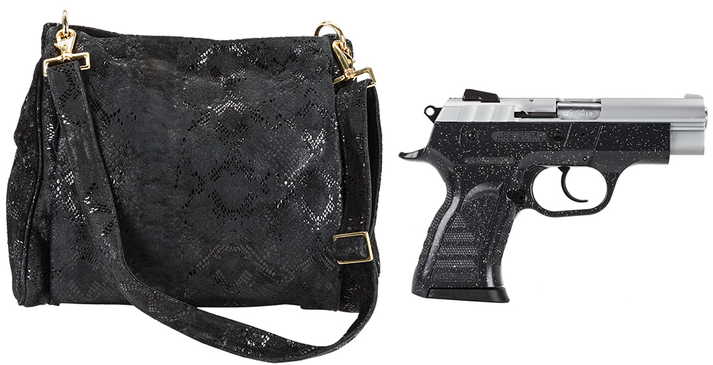 EUROPEAN AMERICAN ARMORY Pavona Cmpt Purse Set DA/SA 9mm 3.6 13+1 Charcoal/Silver Blk Purse