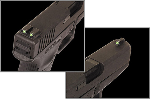 TruGlo Tritium Night for 1911 with Novak 260 Front, 500 Rear Green Handgun Sight
