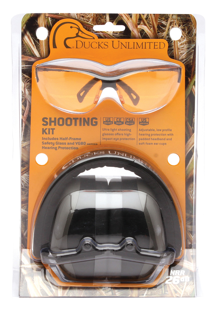 Pyramex Combo Kits PM8010 Earmuff/Shooting Glasses 26 dB Black/Oran