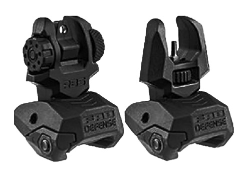 MAKO FRONT/REAR FLIP SIGHT BLK