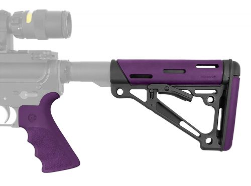 Hogue AR15KIT FG GRP/OM STK PURPLE