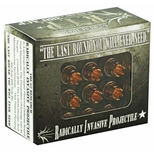 G2 Research R.I.P. Handgun Ammunition .380 ACP 62 gr HP 1250 fps 20/box