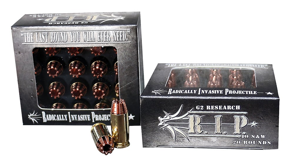 G2 Research R.I.P. Handgun Ammunition .40 S&W 115 gr HP 1080 fps 20/box
