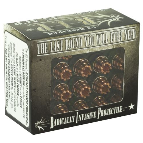 G2 Research R.I.P. Handgun Ammunition .45 ACP 162 gr HP 1020 fps 20/box