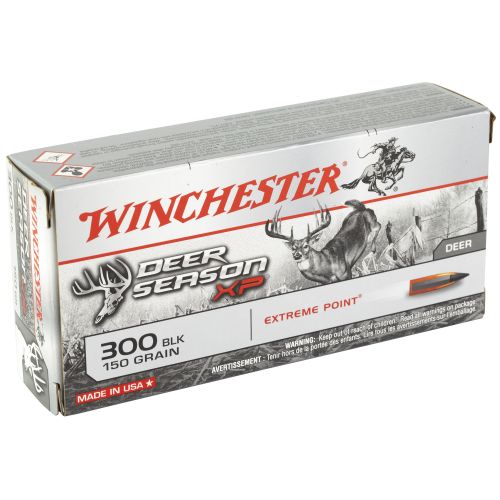 Winchester Deer Season XP Ammo  300 AAC Blackout 150gr Extreme Point  20 Round Box