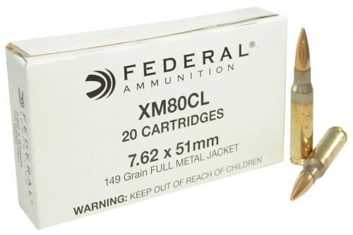 Federal XM 7.62 NATO/.308 WIN NATO 149 GR Full Metal Jacket 20 Bx/ 25 C