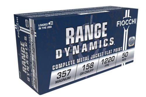 Fiocchi Shooting Dynamics .357 MAG 158 GR Copper Metal Jacket Flat Point 50rd box