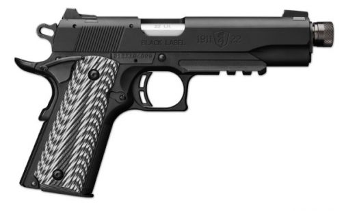 Browning 1911-22 Black Label 22LR, 4.88 Threaded Barrel, 10 Rounds