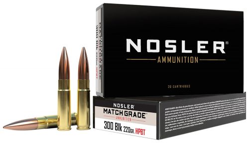 Nosler Match Grade .300 Black 220 GR Custom Competition 20 Bx/ 10 C