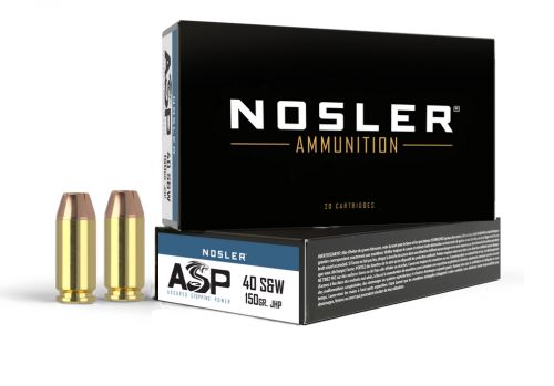 Nosler Match Grade 40 S&W 150 GR JHP 20 Bx/ 20 Cs