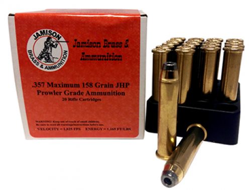 Jamison Prowler Grade 357 Remington Max 158 GR Jacketed Hollow Poi