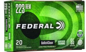 Federal BallistiClean Lead Free Frangible 223 Remington Ammo 55 gr 20 Round Box