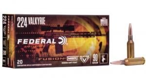Federal Fusion MSR Soft Point 224 Valkyrie Ammo 20 Round Box - F224VLKMSR1 Federal Fusion MSR Soft Point 224 Valkyrie Ammo 20 Round Box - F224VLKMSR1