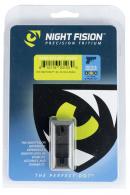 Night Fision SAW202007OGZ Night Sight Set Square Front/U-Notch Rear S&W M&P Shield Green Tritium w/Orange Outline Black - SAW202007OGZ