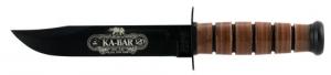 Ka-Bar 120th Anniversary U.S. Navy Fixed 7" 1095 Cro-Van Black Clip Point Leather